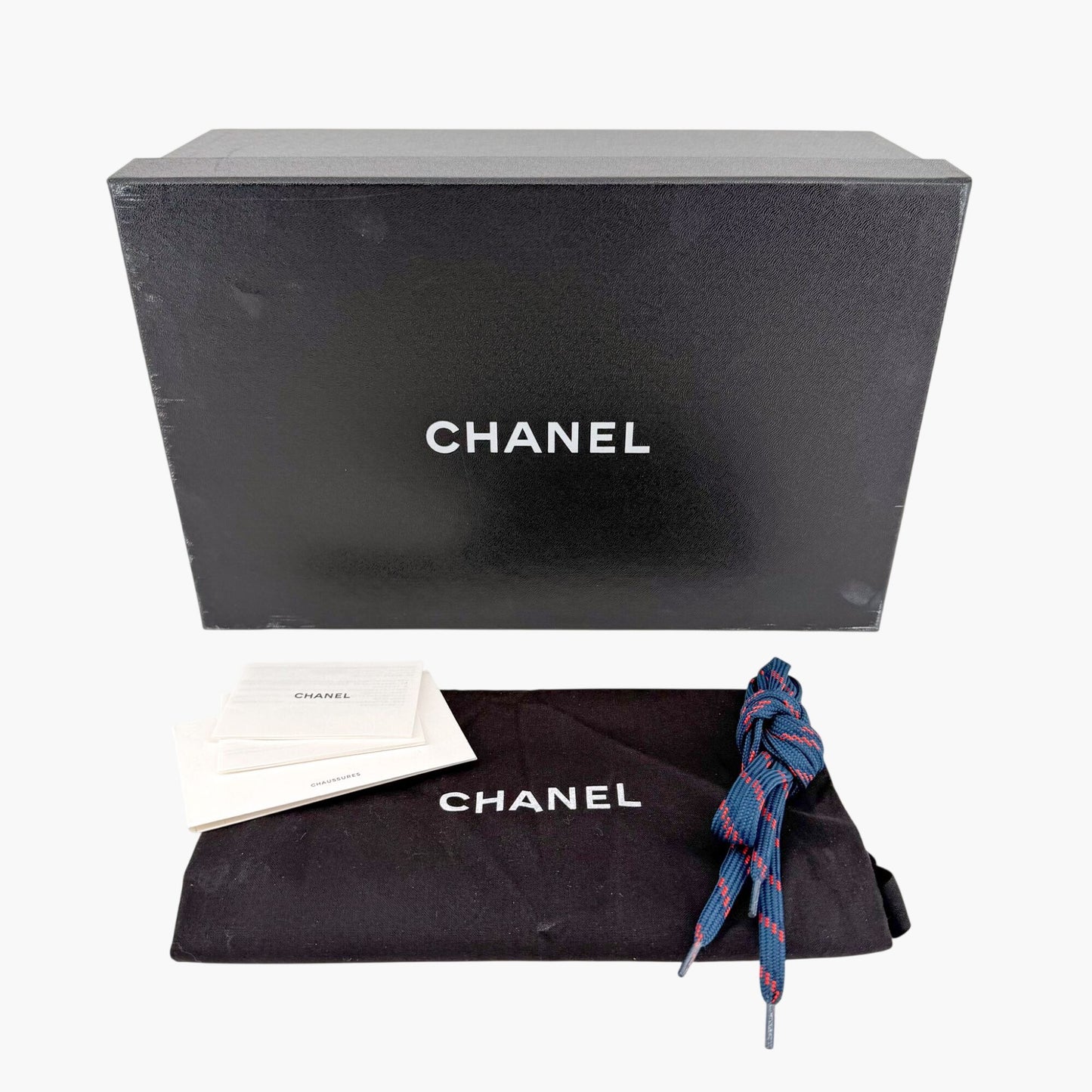Chanel CC Logo Sneakers Blue Pink Size 38.5