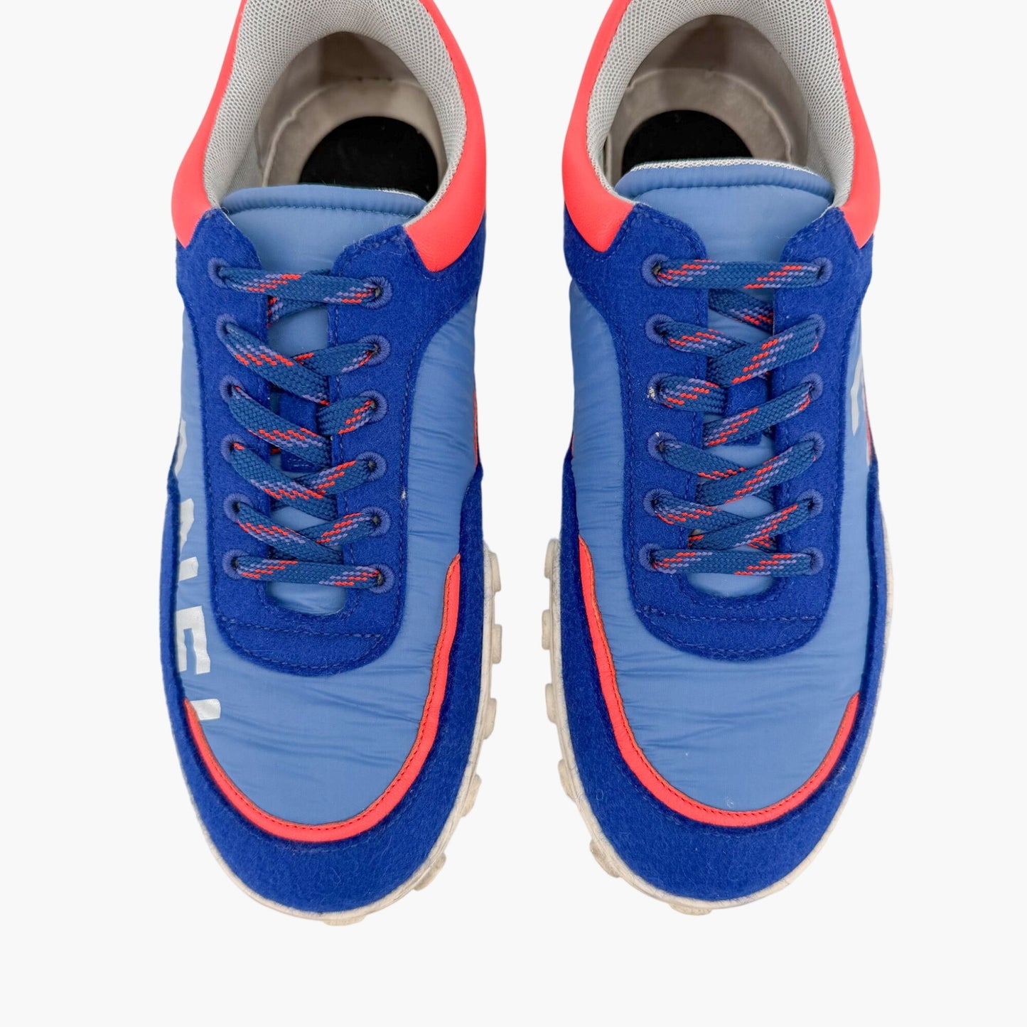Chanel CC Logo Sneakers Blue Pink Size 38.5