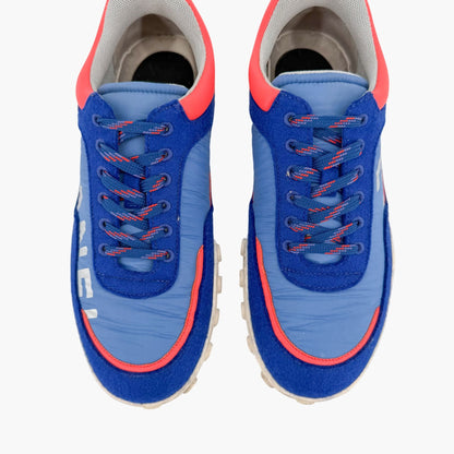 Chanel CC Logo Sneakers Blue Pink Size 38.5
