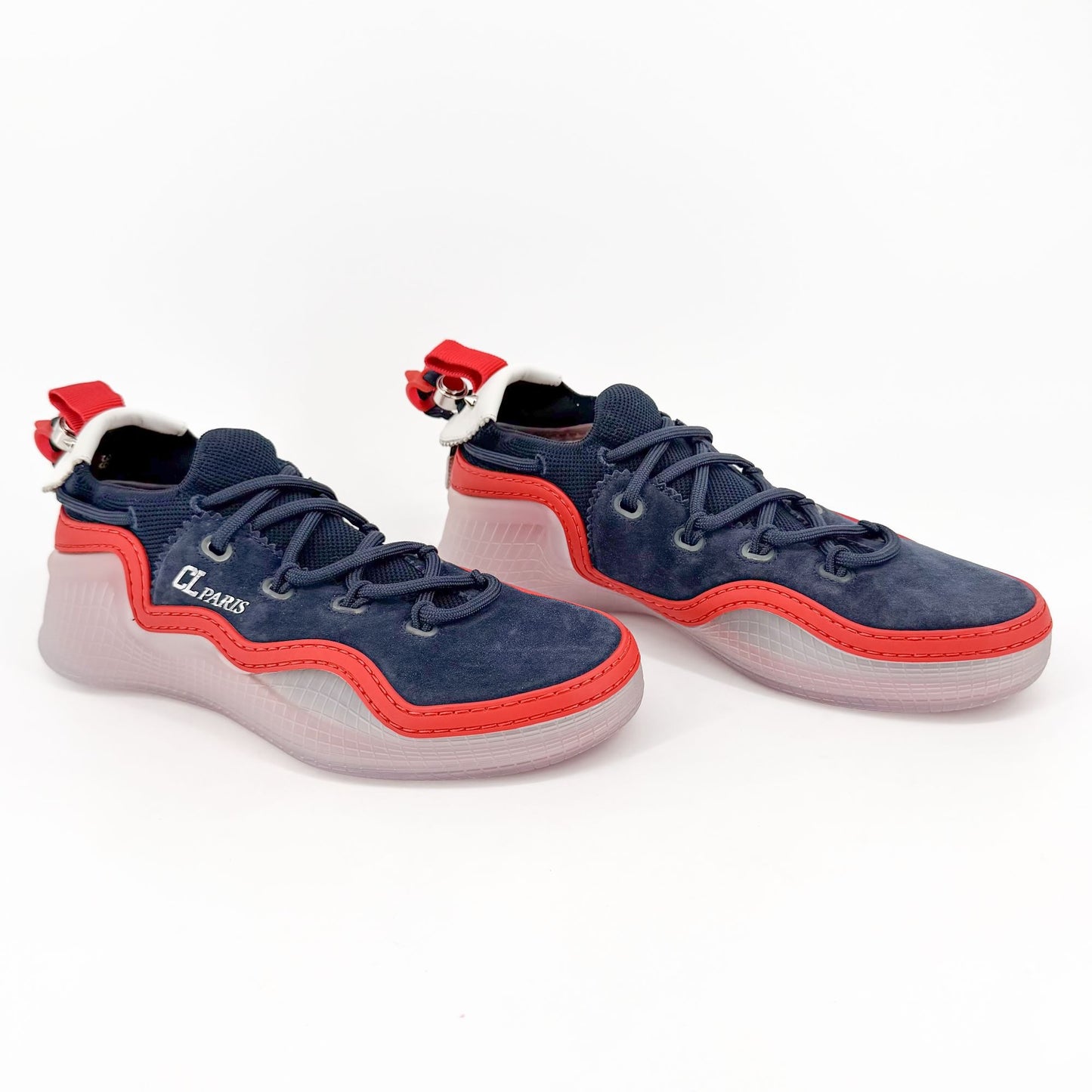 Christian Louboutin Arpoador Donna Blue Suede Sneakers Size 39