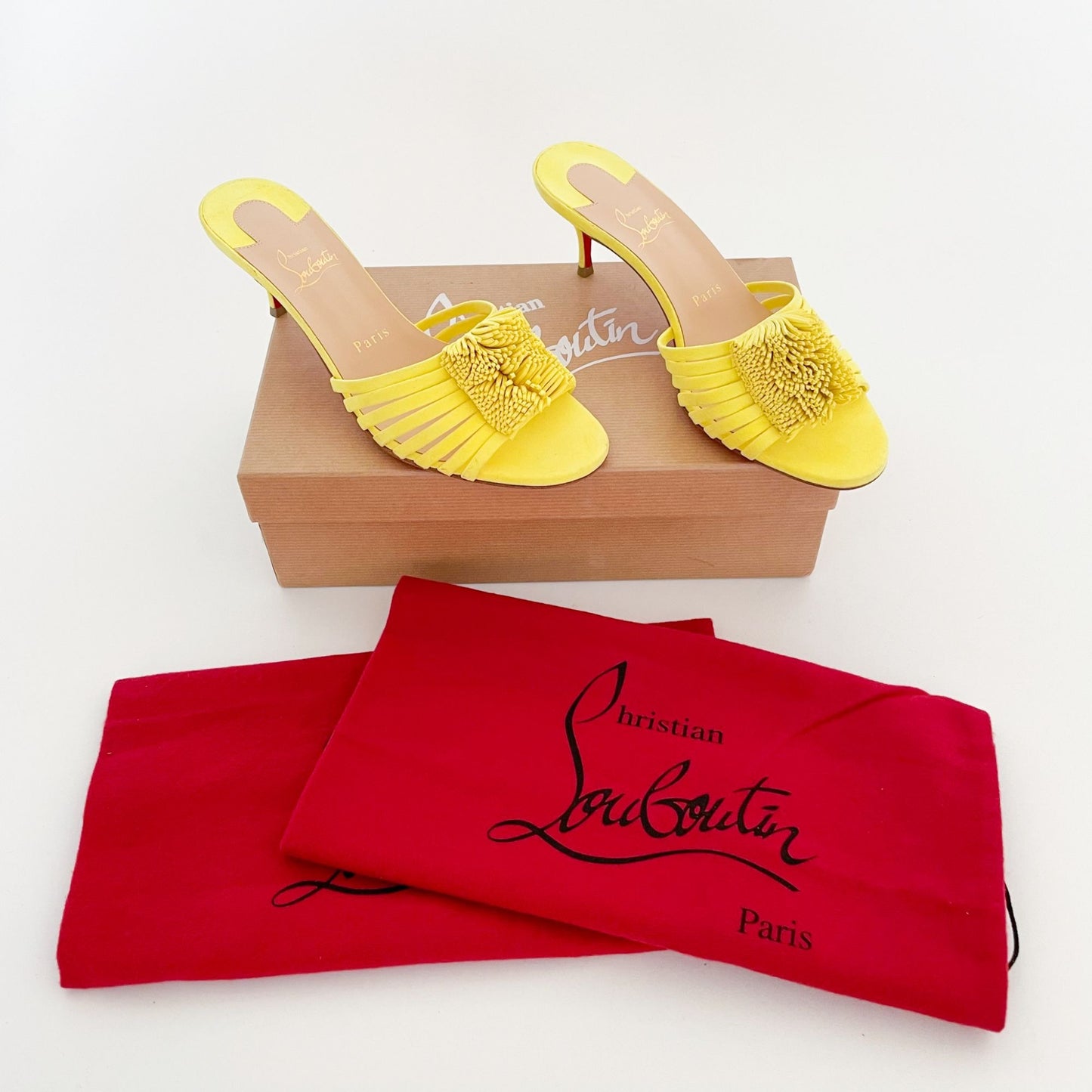Christian Louboutin Belbrossa SS in Citronnade Suede Size 38.5