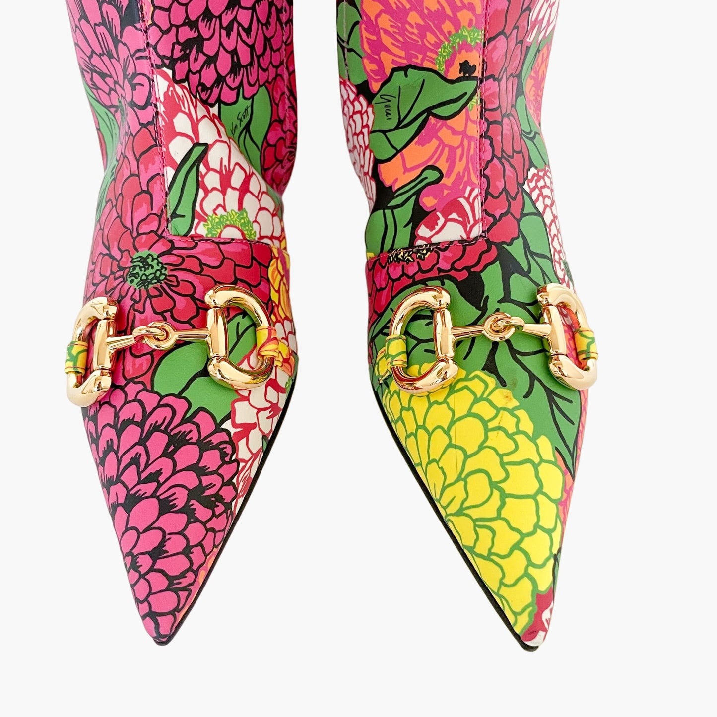 Gucci Ken Scott Horsebit Knee High Boots in Infinity Pomponica Size 36.5