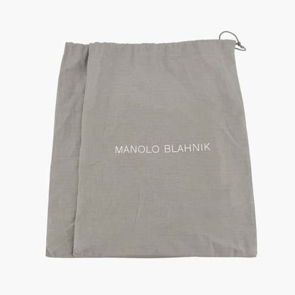 Manolo Blahnik Hangisi 90mm Jewel Buckle Pumps in Silver Leather – Size 39