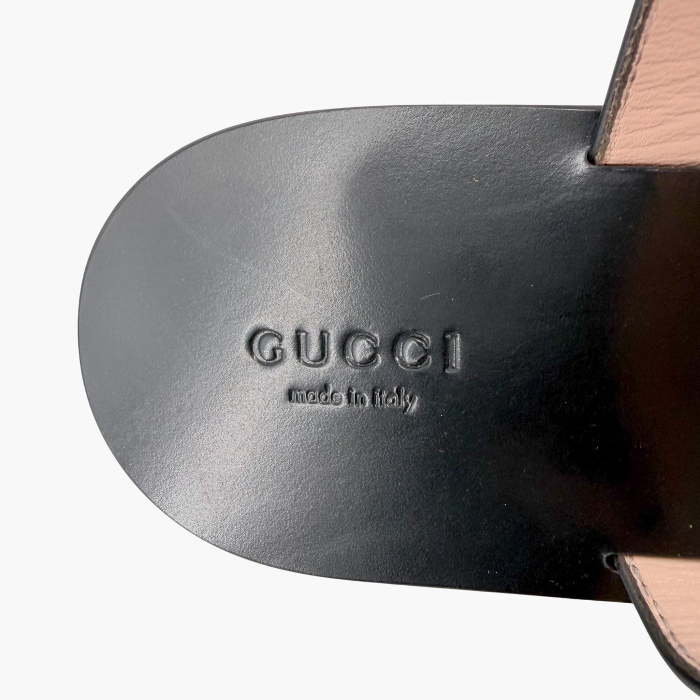 Gucci Marmont GG Thong Sandals in Black Leather Size 40