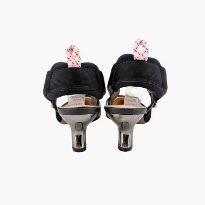 Fendi Colibri FF Mesh Slingback Pumps Size 37.5