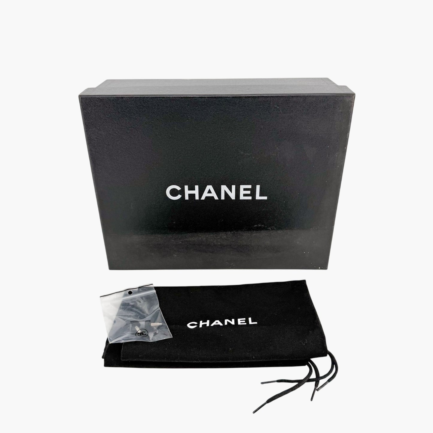 Chanel Crystal Star Bow Sandals Black Cream Size 37.5
