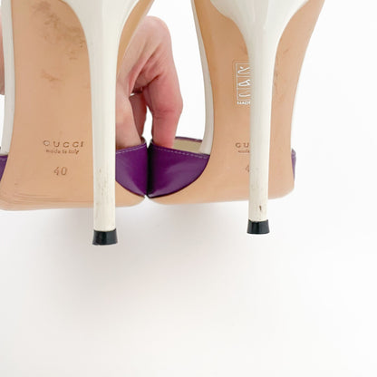 Gucci Horsebit Mule Sandals in Purple Size 40