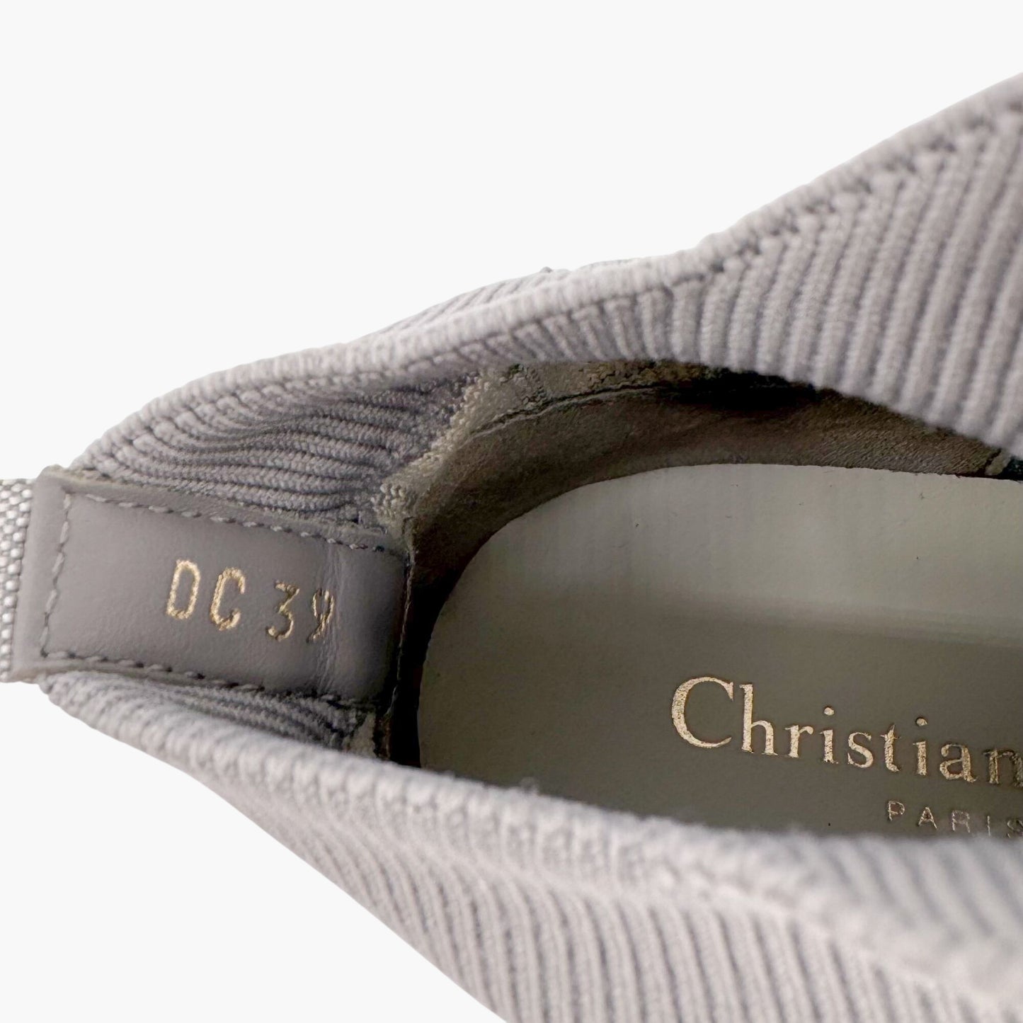 Christian Dior Walk'n'Dior High Top Sneakers in Gray Oblique Technical Mesh & Leather Size 39