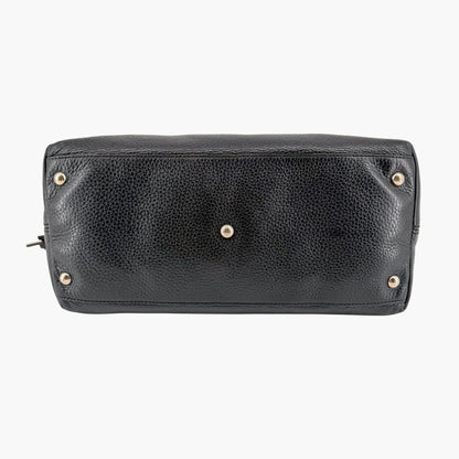 Gucci Soho GG Tassel Bag Black Pebbled Leather