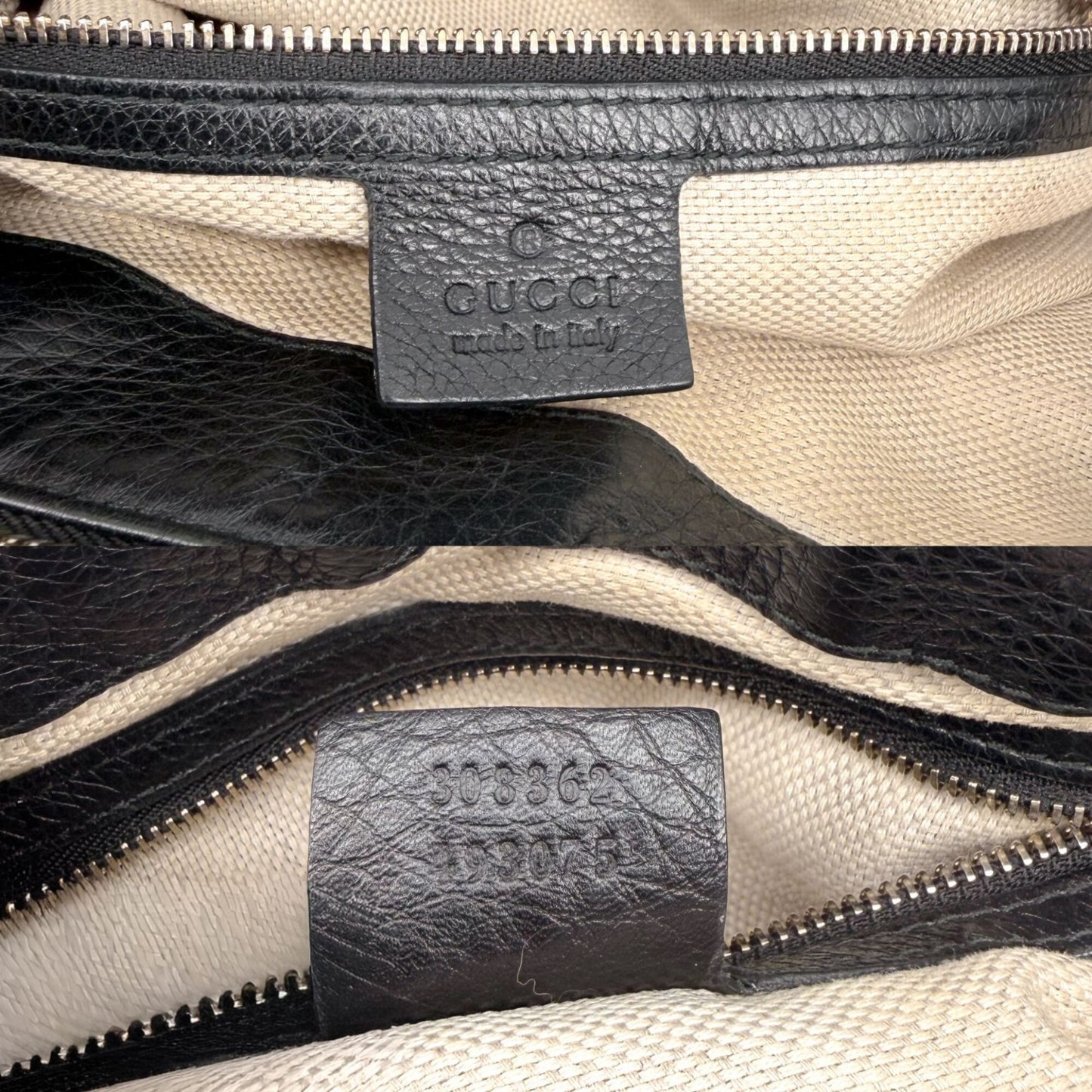 Gucci Soho GG Tassel Bag Black Pebbled Leather