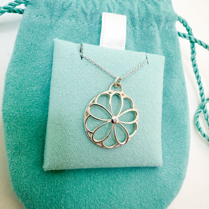 Tiffany & Co. Garden Flower Diamond Necklace in Sterling Silver