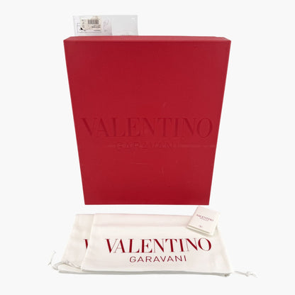 Valentino Garavani Tan-Go Platform Pumps in White Patent Leather Size 41