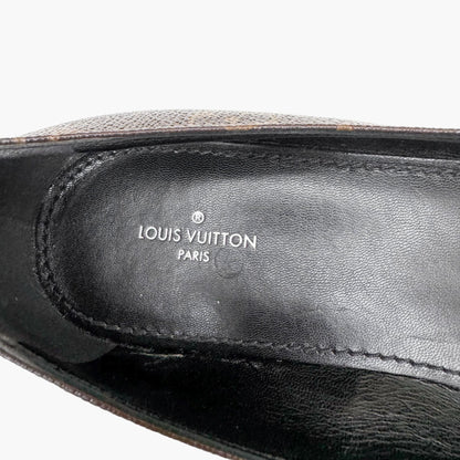 Louis Vuitton Fetish Cap Toe Ballet Flats in Brown Monogram Canvas Size 37.5