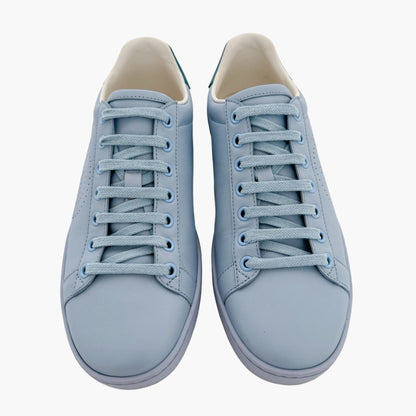 Gucci Ace GG Interlock Sneakers in Light Blue Leather Size 37.5