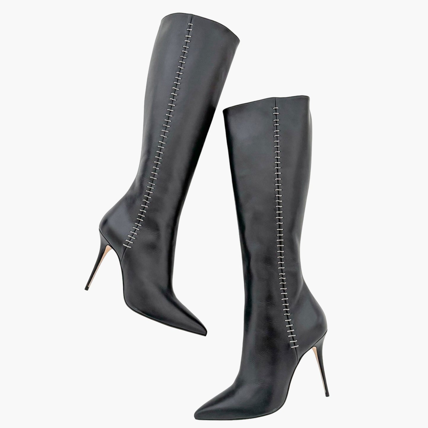 Manolo Blahnik Takala Boots in Black Calf Size 40