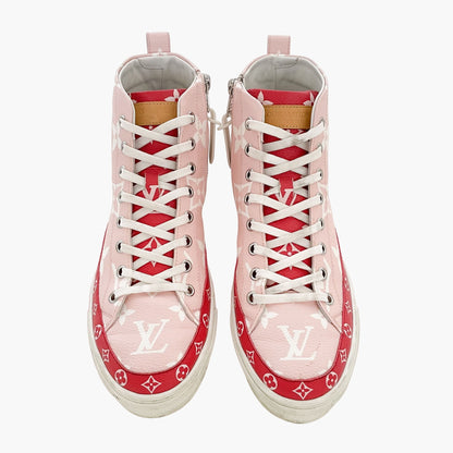 Louis Vuitton Giant Stellar Sneaker Boot in Rose Rouge Size 37.5