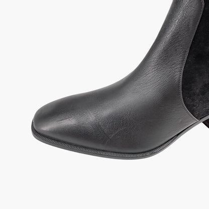 Christian Louboutin Alixos 55 Knee-High Boots in Black Suede & Leather – Size 40
