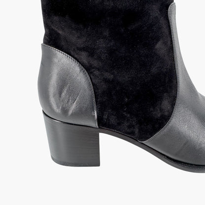 Christian Louboutin Alixos 55 Knee-High Boots in Black Suede & Leather – Size 40