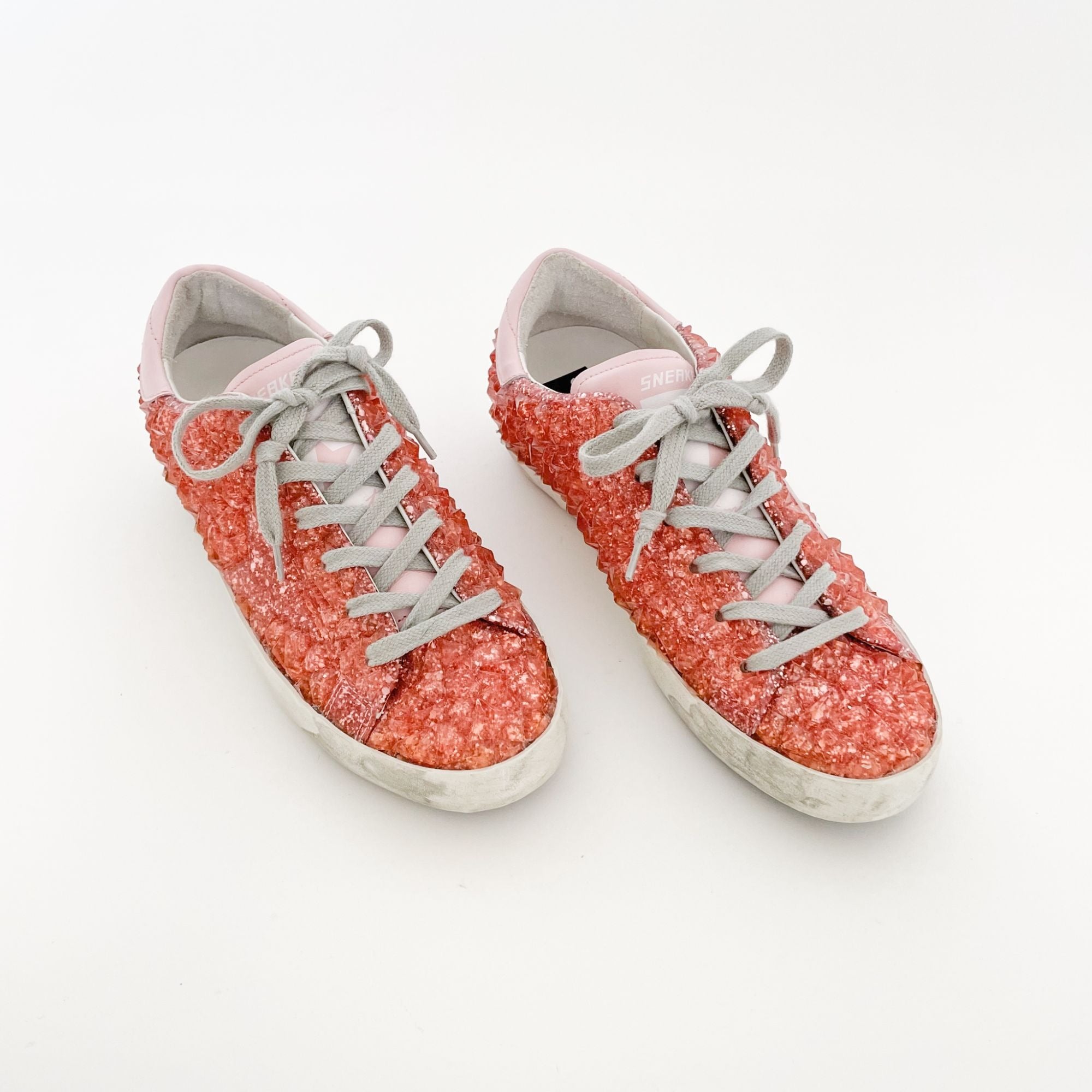 Golden Goose Pink Glitter Jelly Low Top Superstar Sneakers Size 36 – Golden  State Resale