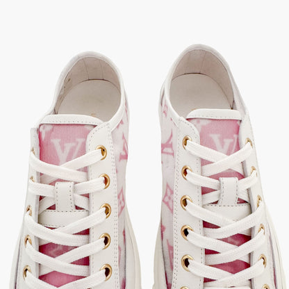 Louis Vuitton Stellar Sneaker in Pink & White Monogram Mesh Size 37
