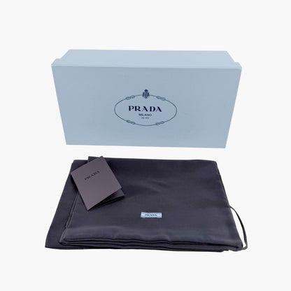 Prada Triangle Logo Ballet Flats Black Patent Size 36.5