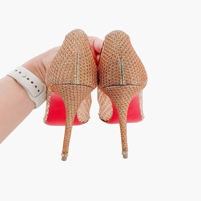Christian Louboutin Lace 554 100 Pumps in Version Nude Size 35.5