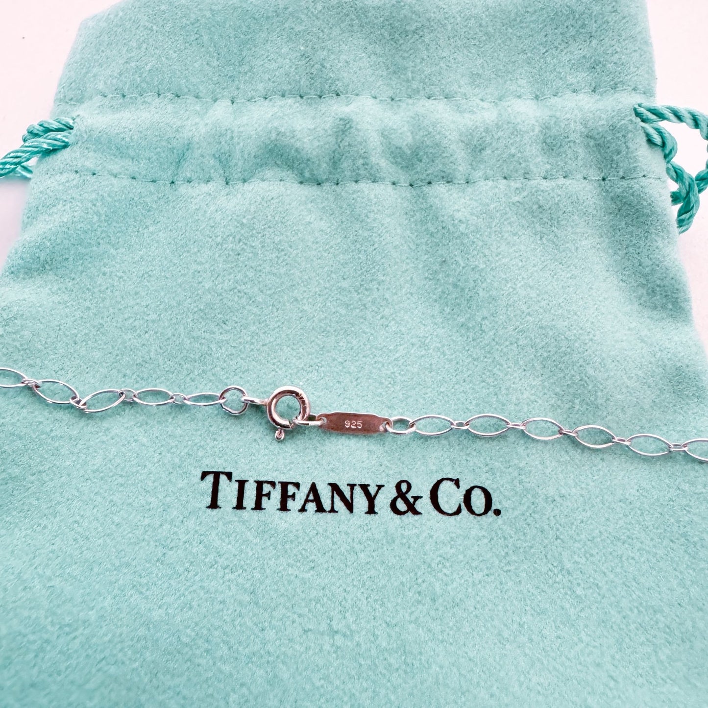 Tiffany & Co. Large Oval Key Pendant Necklace in Sterling Silver