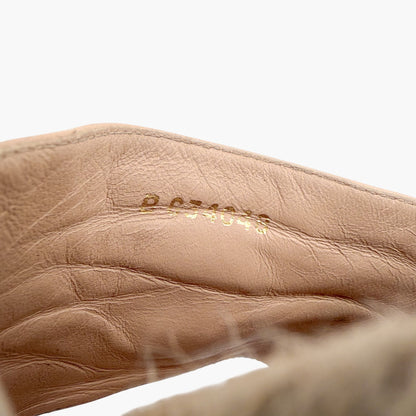 Chanel Pearl CC Espadrille Slide Sandals in Beige Leather Size 39