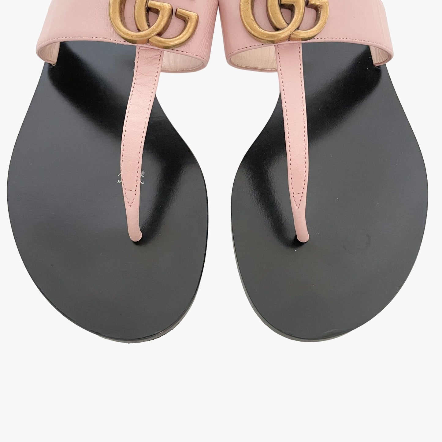 Gucci Marmont GG Thong Sandals in Light Pink Size 38