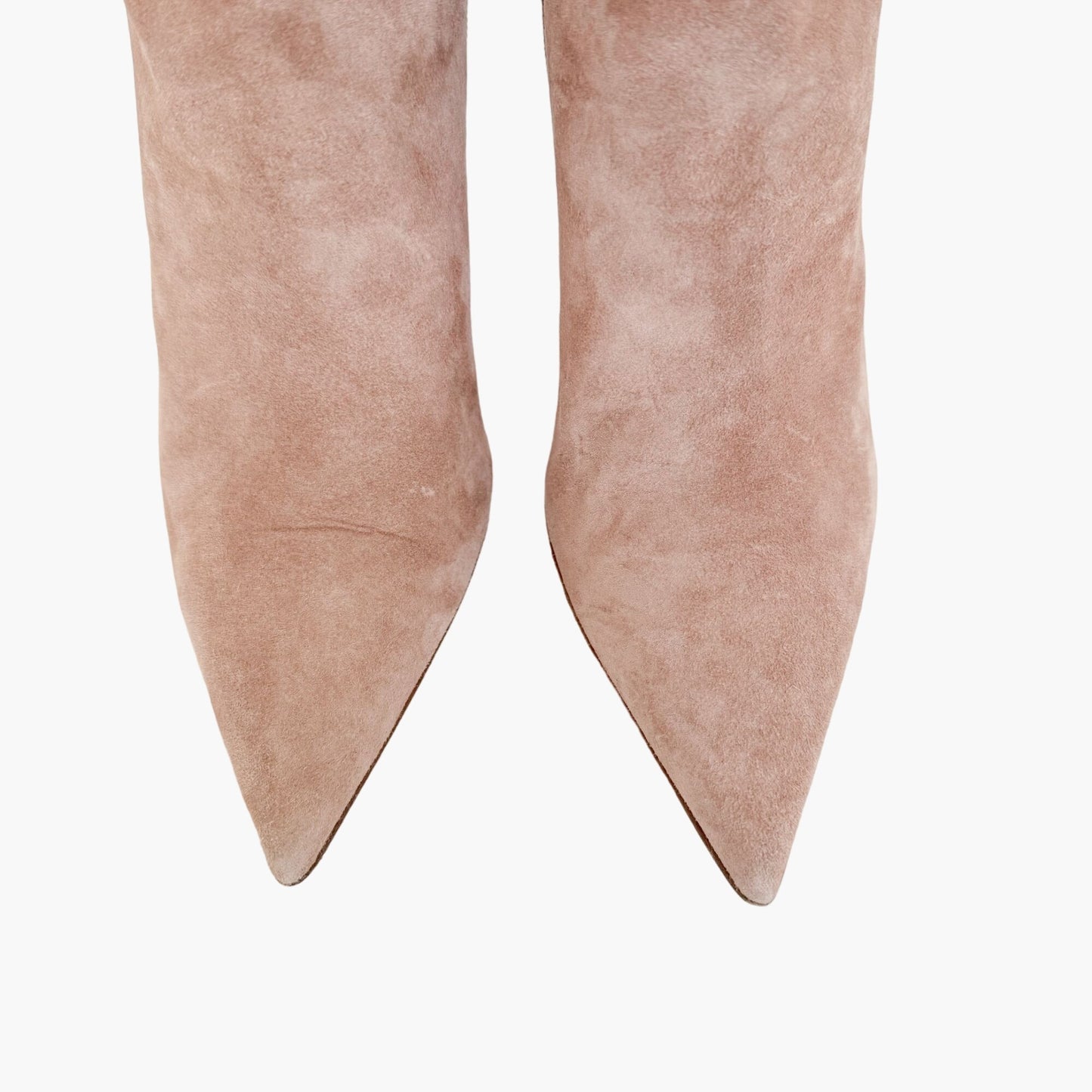 Christian Louboutin Firmamma 85 Booties in Courtisane (Rose Beige) Suede Size 38