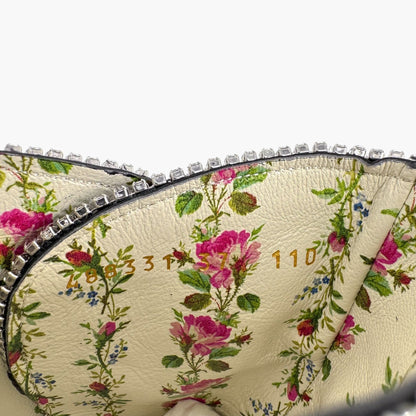 Gucci Fosca Floral Intarsia Crystal Studded Leather Boots – Size 37
