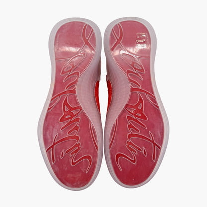 Christian Louboutin Arpoador Drawstring Sneakers in Red Suede Size 39.5