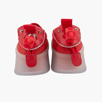 Christian Louboutin Arpoador Drawstring Sneakers in Red Suede Size 39.5