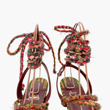 Christian Louboutin Maryam Lace Up Braided Sandals Size 37