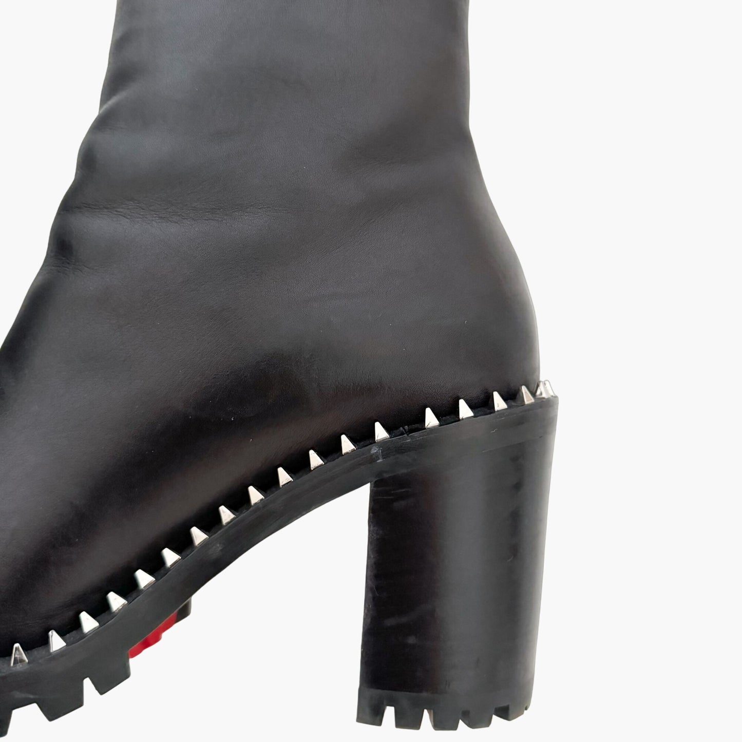 Christian Birgitta Lug 70 Boots in Black Leather Size 39.5