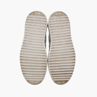 Louis Vuitton Time Out Ombre LV Sneakers in White & Blue Leather – Size 37