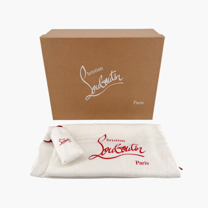Christian Louboutin Sharkina Sneakers in White Mesh & Red Patent Leather – Size 41