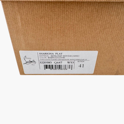 Christian Louboutin Sharkina Sneakers in White Mesh & Red Patent Leather – Size 41