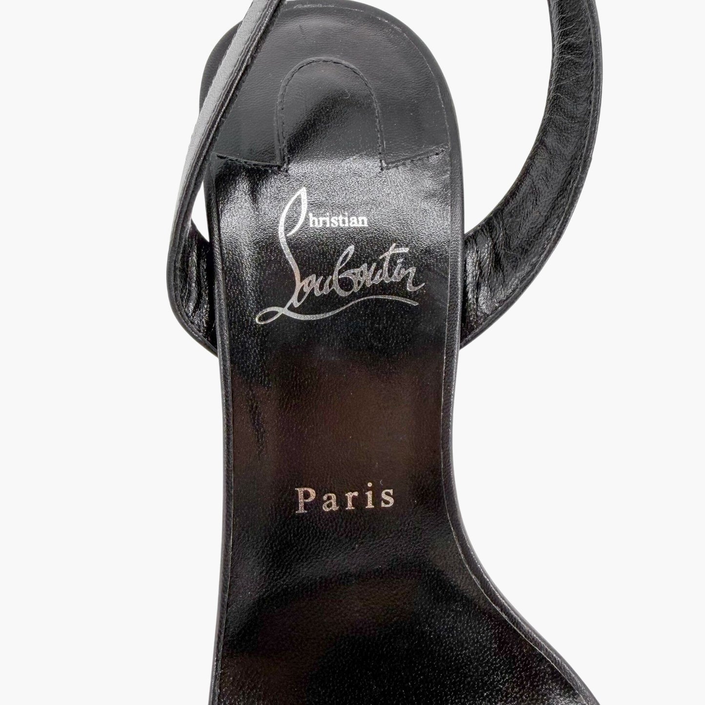 Christian Louboutin O Marylin Slingback Sandals Black Size 39.5