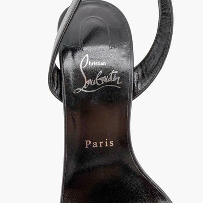 Christian Louboutin O Marylin Slingback Sandals Black Size 39.5