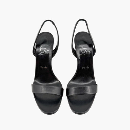 Christian Louboutin O Marylin Slingback Sandals Black Size 39.5