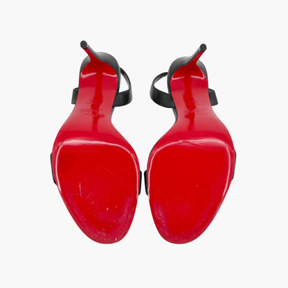 Christian Louboutin O Marylin Slingback Sandals Black Size 39.5