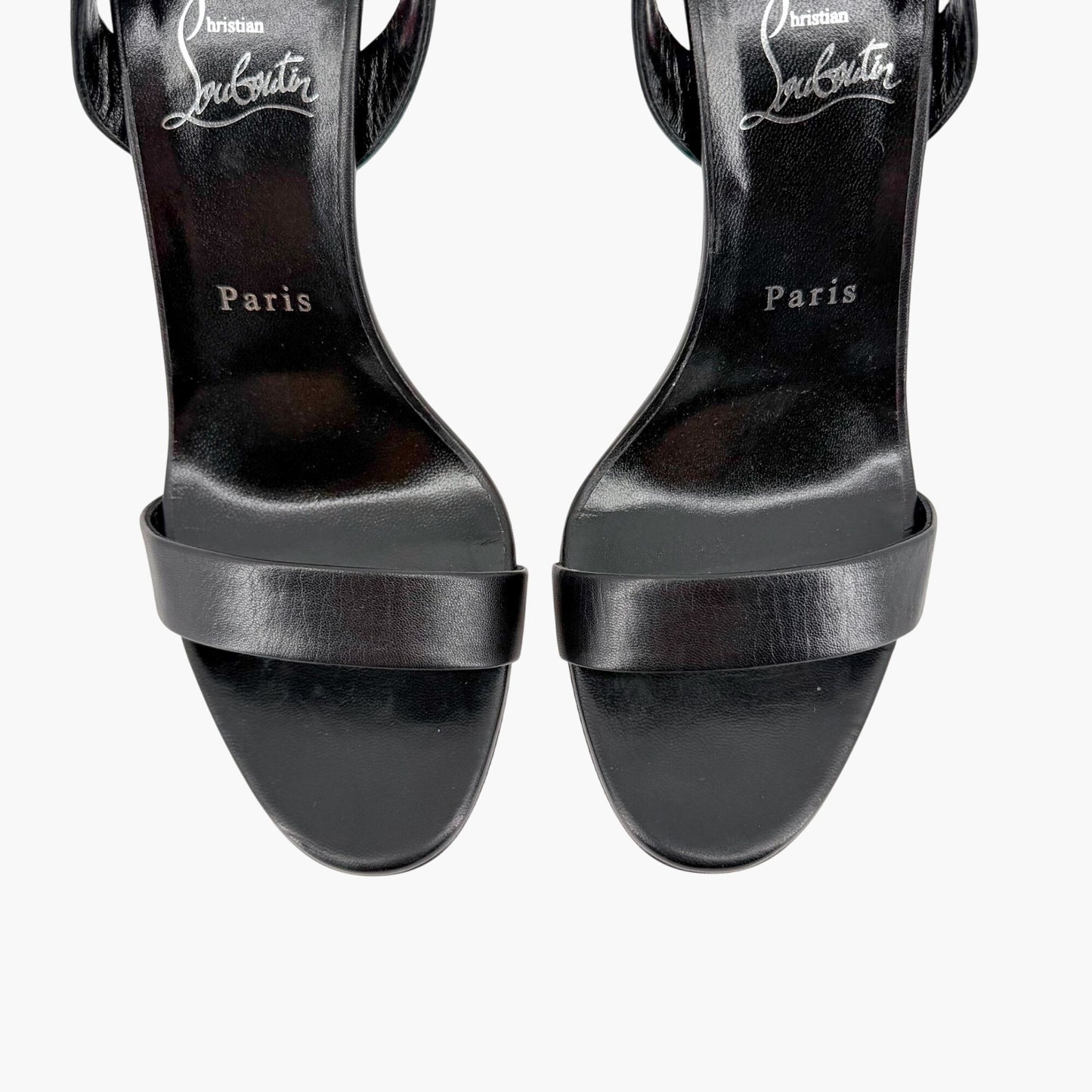 Christian Louboutin O Marylin Slingback Sandals Black Size 39.5