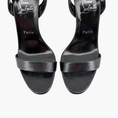 Christian Louboutin O Marylin Slingback Sandals Black Size 39.5
