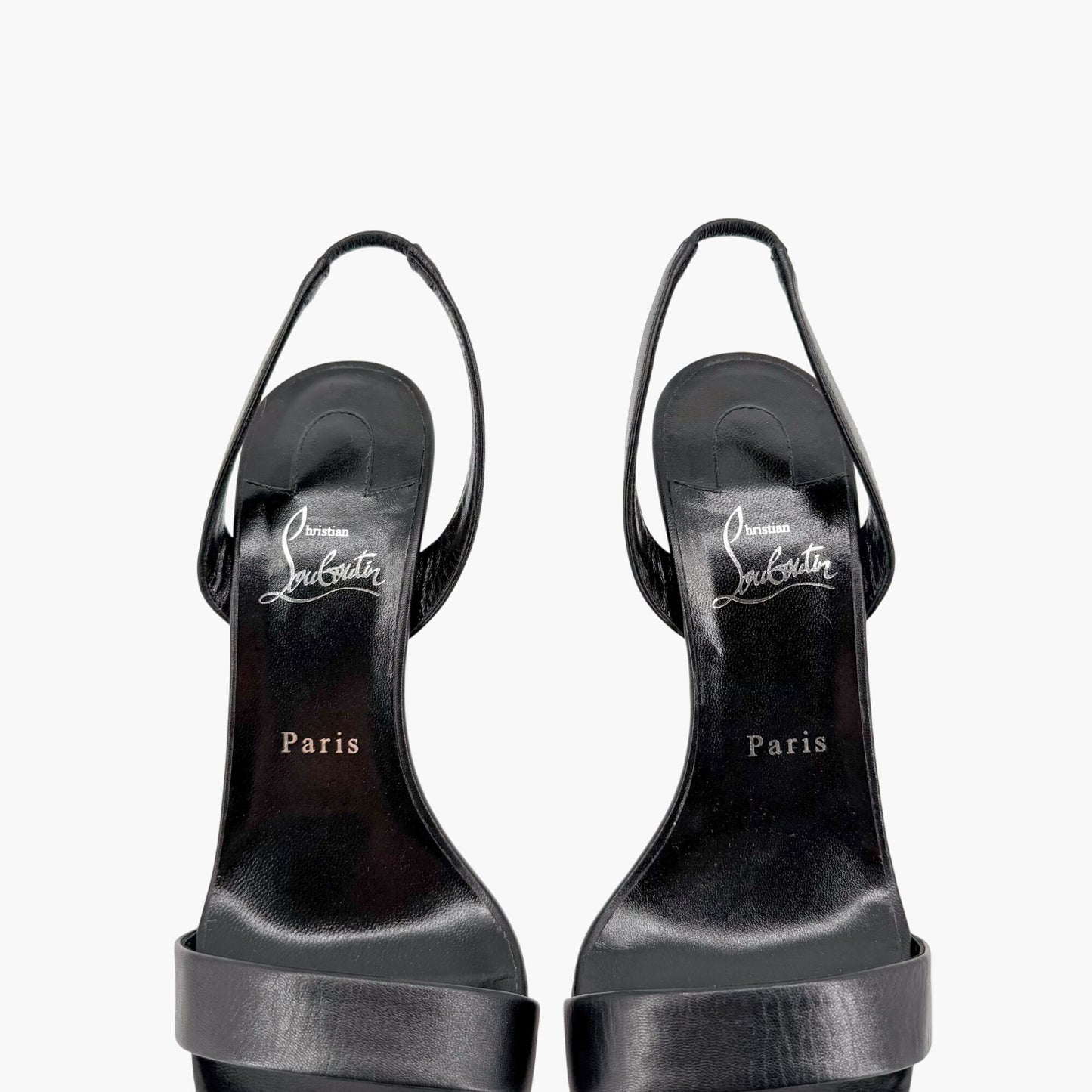 Christian Louboutin O Marylin Slingback Sandals Black Size 39.5