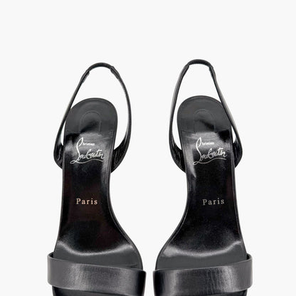 Christian Louboutin O Marylin Slingback Sandals Black Size 39.5