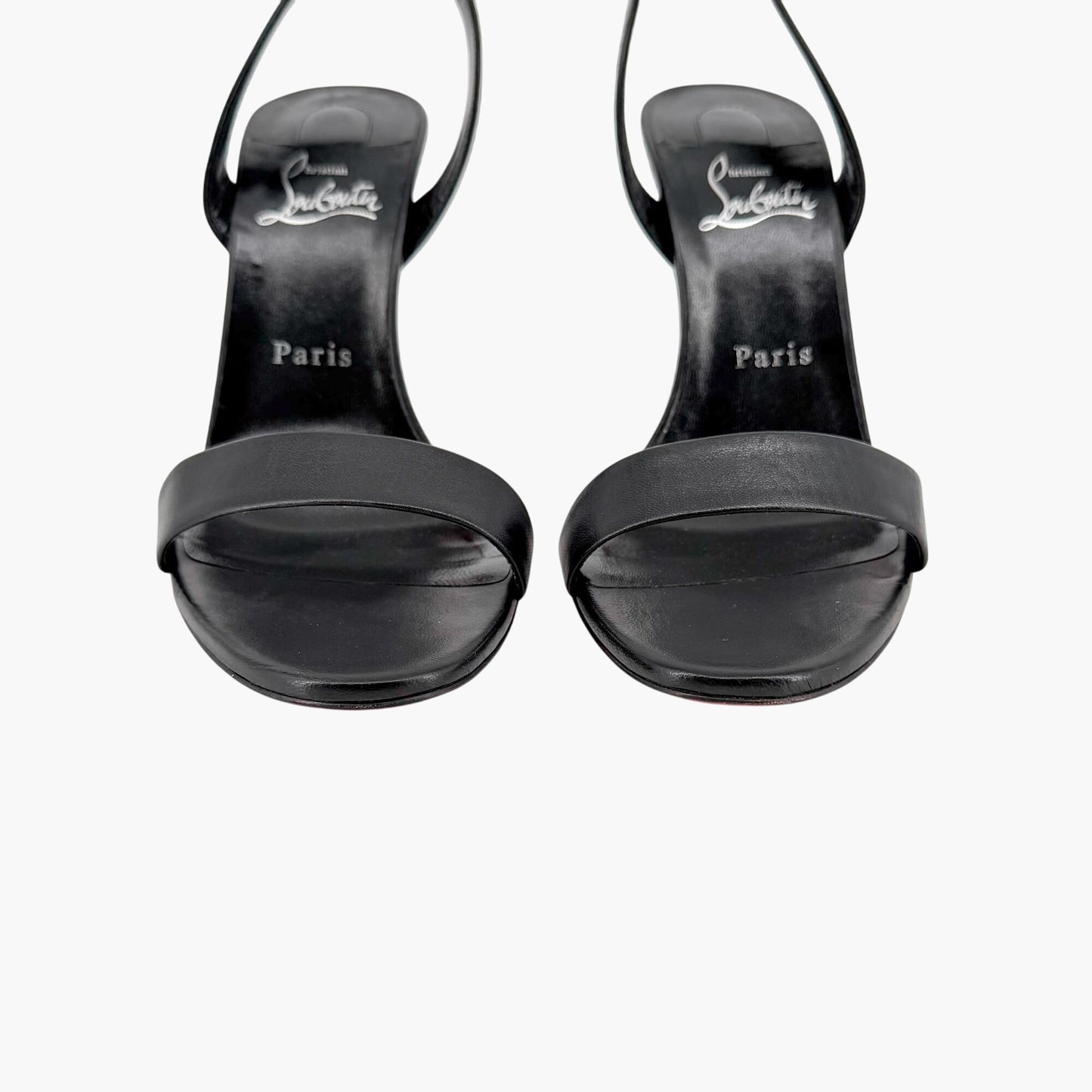 Christian Louboutin O Marylin Slingback Sandals Black Size 39.5