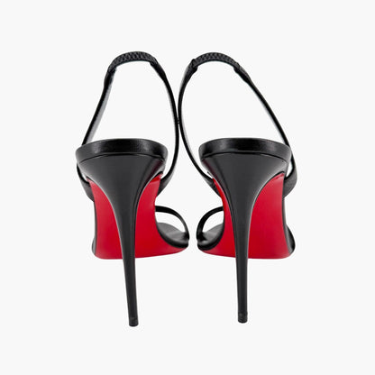 Christian Louboutin O Marylin Slingback Sandals Black Size 39.5