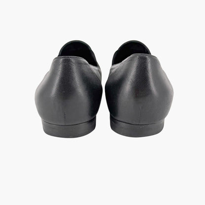 Chanel CC Loafer Flats in Black Leather Size 39