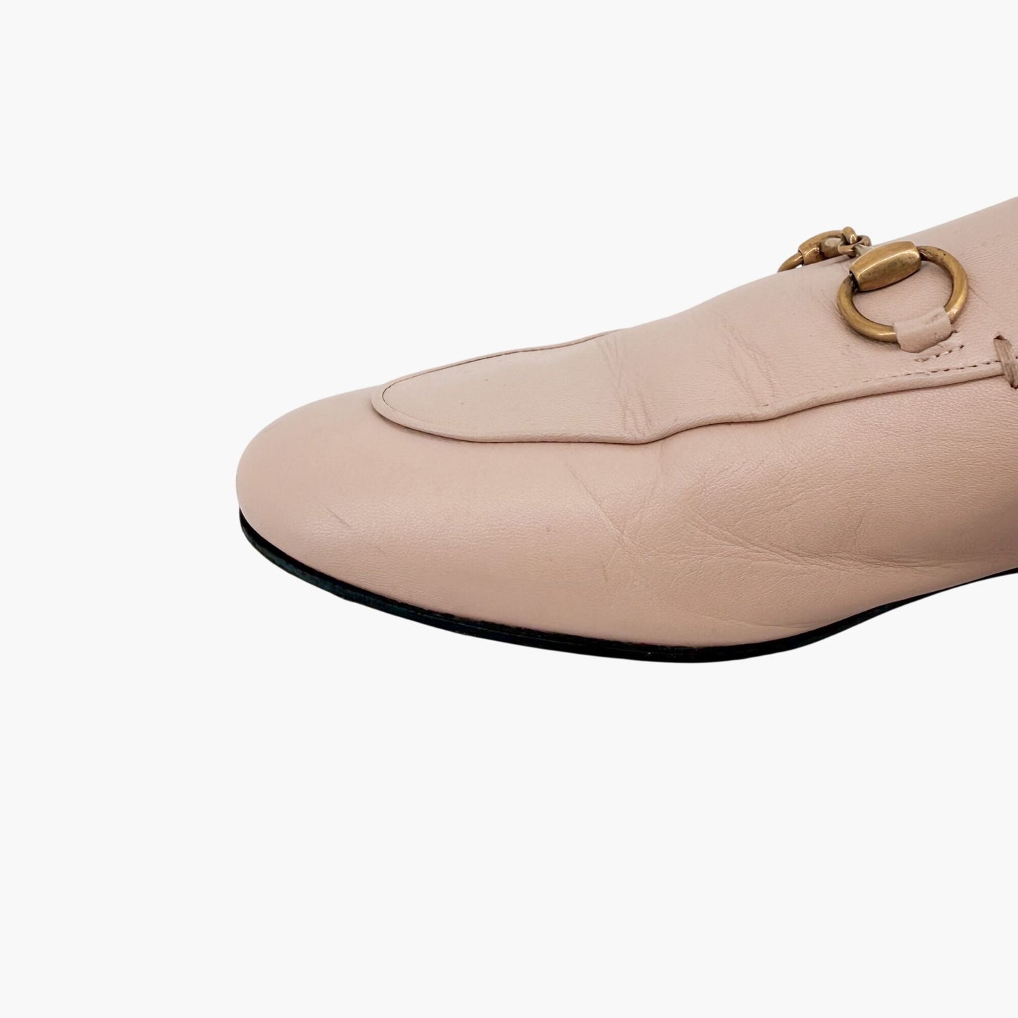 Gucci Princetown Horsebit Loafer Mules in Beige Leather Size 37